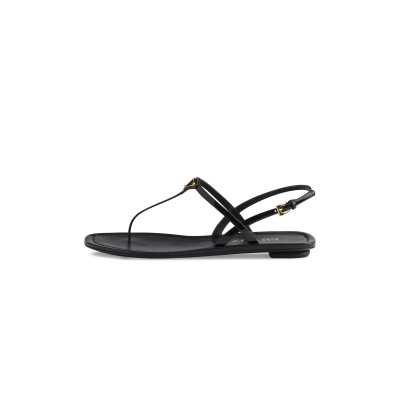 PRADA PATENT LEATHER THONG SANDALS 